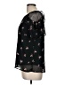 AGB 100% Polyester Black Short Sleeve Blouse Size M - photo 5