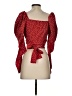 Nasty Gal Inc. 100% Polyester Red 3/4 Sleeve Blouse Size 0 - photo 2