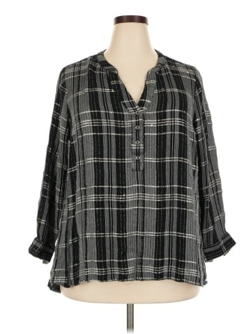 Lane Bryant 3/4 Sleeve Button-Down Shirt (view 1)