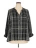 Lane Bryant Gray 3/4 Sleeve Button-Down Shirt Size 18 - 20 Plus - photo 1