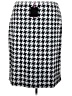 Simply Be Houndstooth Gray Black Formal Skirt Size 5X - photo 2