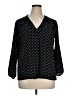 NY Collection Polka Dots Black 3/4 Sleeve Blouse Size XL - photo 1