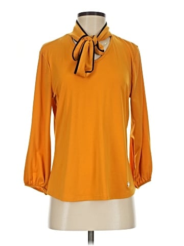 Adrienne Vittadini Long Sleeve Polo (view 1)