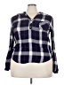 NSR Plaid Blue Long Sleeve Button-Down Shirt Size XL - photo 1