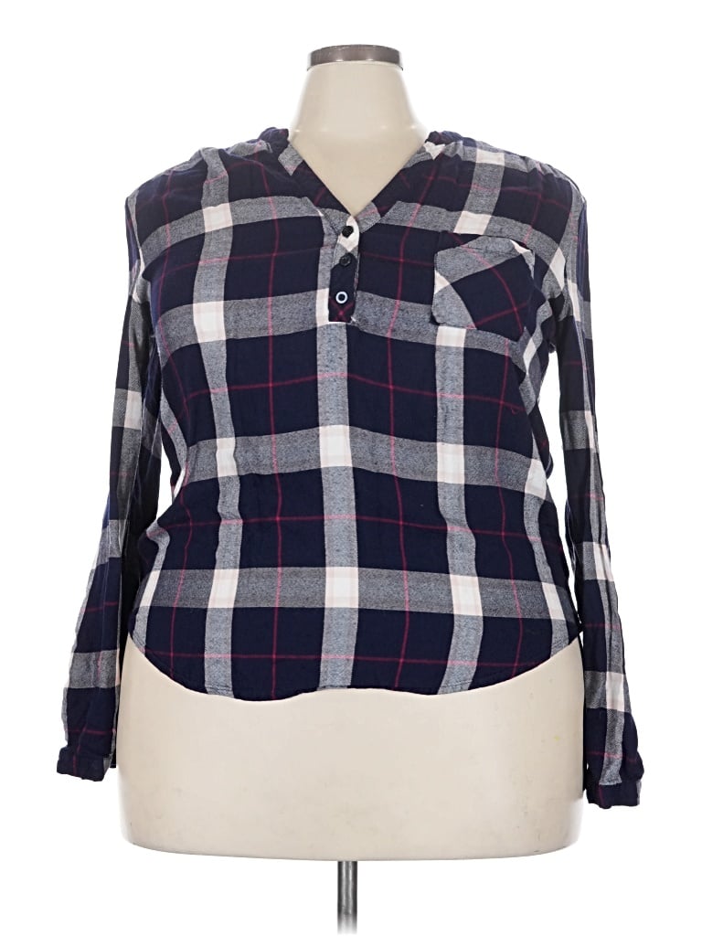 Pre-owned Nsr Long Sleeve Button Down Shirt In Blue