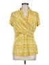 DKNY Yellow Short Sleeve Blouse Size M - photo 1
