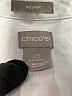 Chico's 100% Linen Ivory Long Sleeve Button-Down Shirt Size Lg (2.5) - photo 7