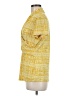 DKNY Yellow Short Sleeve Blouse Size M - photo 5