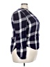 NSR Plaid Blue Long Sleeve Button-Down Shirt Size XL - photo 4