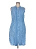 L.L.Bean Solid Blue Casual Dress Size 8R - photo 1