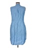 L.L.Bean Solid Blue Casual Dress Size 8R - photo 2