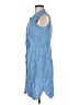 L.L.Bean Solid Blue Casual Dress Size 8R - photo 5