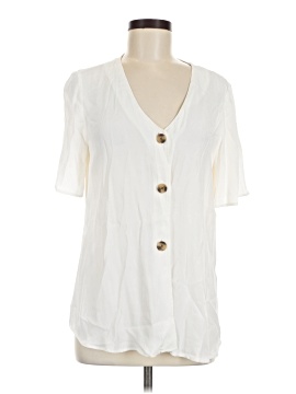 Something Navy Short Sleeve Blouse (view 1)