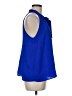 Everly 100% Polyester Blue Sleeveless Blouse Size M - photo 4