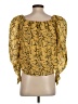 FRAME 100% Ramie Gold 3/4 Sleeve Blouse Size S - photo 2
