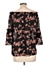 Xhilaration Black 3/4 Sleeve Blouse Size L - photo 2