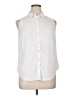 A New Day Polka Dots White Sleeveless Button-Down Shirt Size XL - photo 1