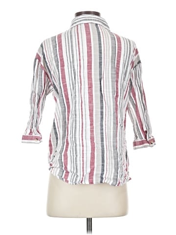 Unique Spectrum 3/4 Sleeve Button-Down Shirt (view 2)