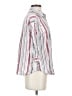 Unique Spectrum 100% Cotton Stripes White 3/4 Sleeve Button-Down Shirt Size S - photo 4