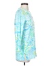 Lilly Pulitzer 100% Cotton Teal 3/4 Sleeve Blouse Size S - photo 4
