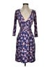 Ann Taylor Print Blue Cocktail Dress Size 4 - photo 1
