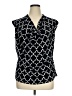 Worthington Black Sleeveless Blouse Size 1X - photo 1