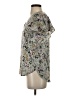 H&M 100% Polyester Floral Gray Short Sleeve Blouse Size 4 - photo 5