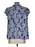 1.State 100% Polyester Blue Short Sleeve Blouse Size L - photo 2