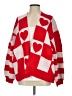 First Love 100% Acrylic Hearts Red Sweater Vest Size S - photo 1