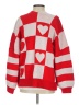 First Love 100% Acrylic Hearts Red Sweater Vest Size S - photo 2