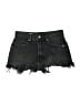 Zara Hearts Black Denim Shorts Size 4 - photo 1