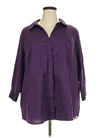 Riders by Lee 3/4 Sleeve Button-Down Shirt (view 1)