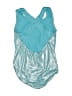 More Than Magic Metallic Teal Leotard Size 10 - 12 - photo 2