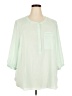 Not Your Daughter's Jeans 100% Polyester Green 3/4 Sleeve Blouse Size 2X - photo 1