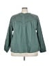 Torrid 100% Cotton Teal 3/4 Sleeve Blouse Size 3X Plus (3) - photo 1