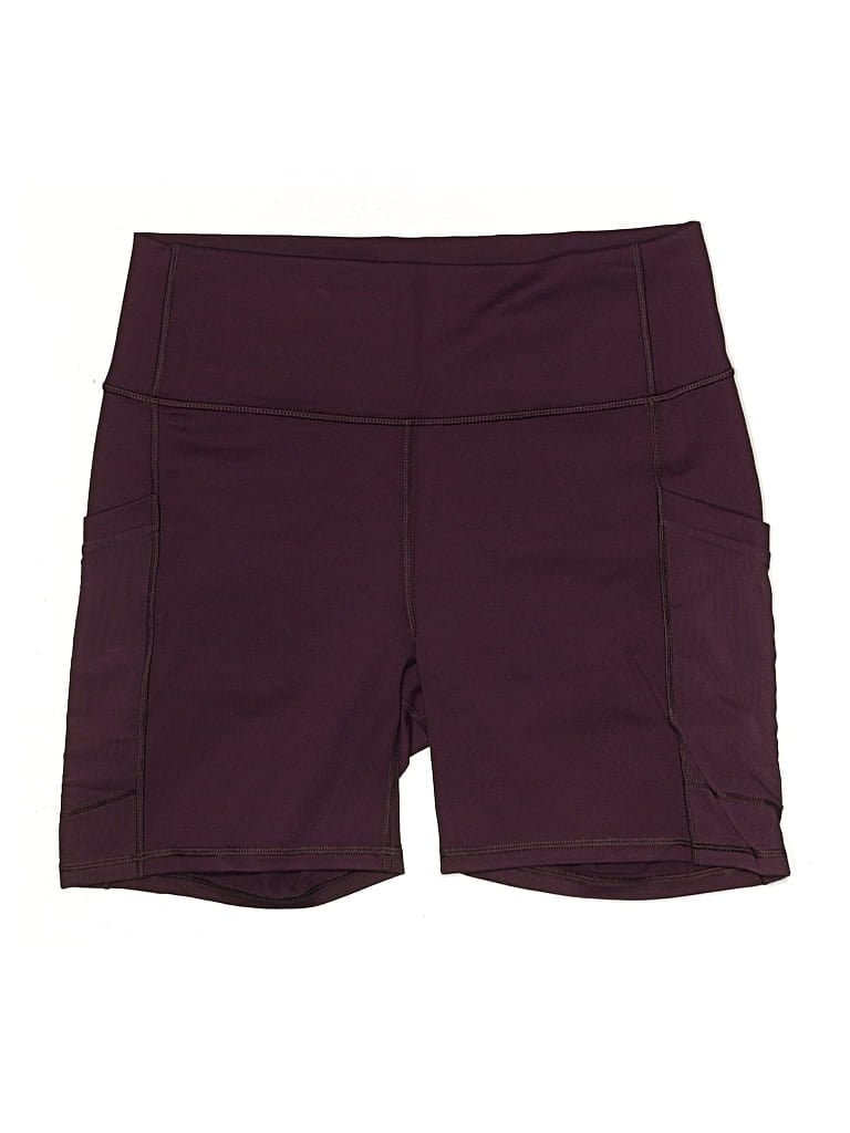 Pre-owned Fabletics Athletic Shorts In Burgundy