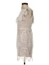 Lush 100% Polyester Damask Floral Jacquard Paisley Ivory Cocktail Dress Size S - photo 5