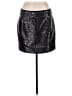 J.Crew 100% Polyester Metallic Silver Faux Leather Skirt Size 12 - photo 1
