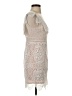 Lush 100% Polyester Damask Floral Jacquard Paisley Ivory Cocktail Dress Size S - photo 4