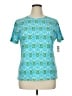 Talbots Paisley Teal Active T-Shirt Size XL - photo 1
