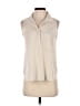 Paper Crane Ivory Sleeveless Button-Down Shirt Size S - photo 1
