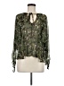 Topshop 100% Polyester Green 3/4 Sleeve Blouse Size 6 - photo 1