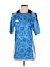 Adidas 100% Polyester Blue Short Sleeve T-Shirt Size S - photo 1