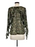 Topshop 100% Polyester Green 3/4 Sleeve Blouse Size 6 - photo 2
