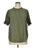 Fun2Fun 100% Polyester Polka Dots Green Short Sleeve Blouse Size XL - photo 1