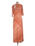 Peruvian Connection Stripes Orange Casual Dress Size L - photo 2