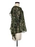 Topshop 100% Polyester Green 3/4 Sleeve Blouse Size 6 - photo 4