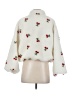 All in Favor 100% Polyester Floral White Cardigan Size S - photo 2