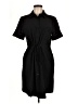 Halston Solid Black Casual Dress Size M - photo 1
