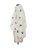 All in Favor 100% Polyester Floral White Cardigan Size S - photo 5